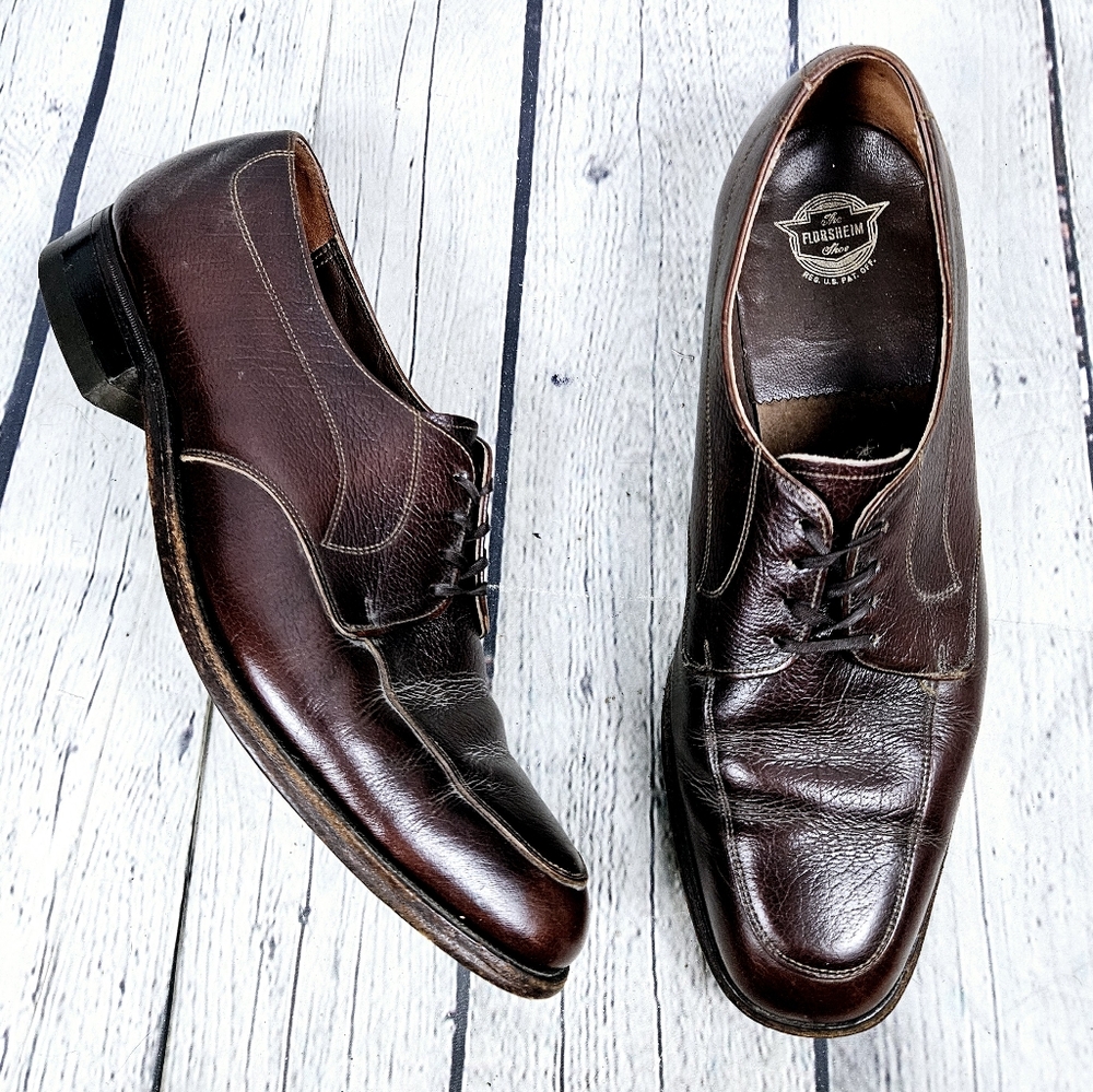 FLORSHEIM | leather lace-up mock toe oxford derby dress shoes